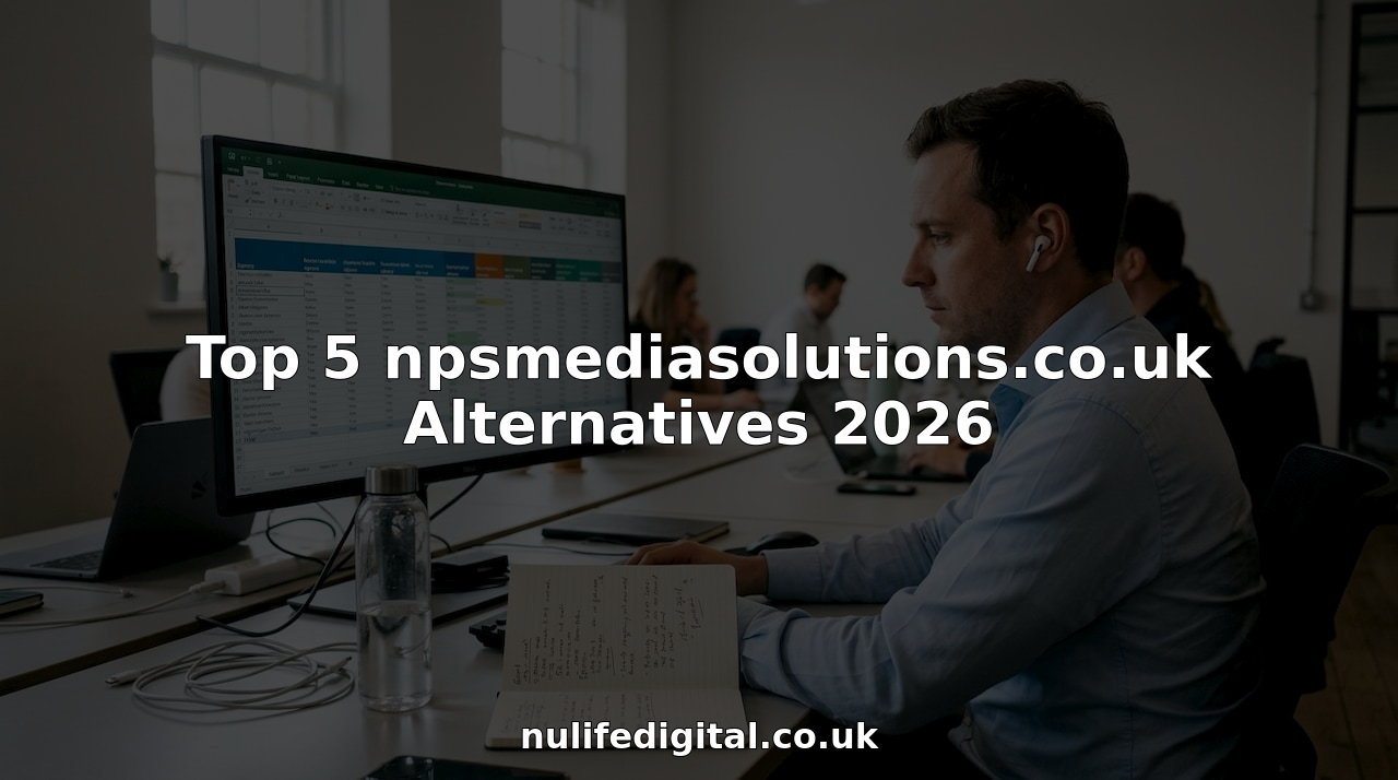 Project manager comparing digital agencies at desk